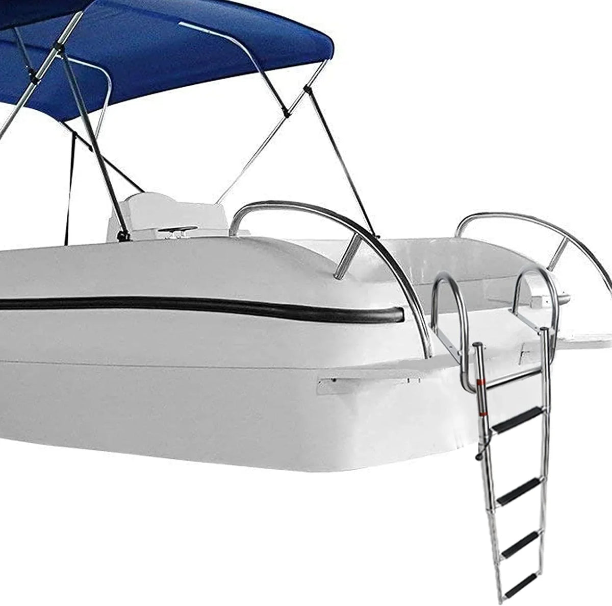 Ladder,Dock Ladder 4 Pontoon Duty Wide Swim Hand Steps, Boat Ladder,Heavy Railings Boat with with Boat Ladder Telescoping Step Folding Boarding