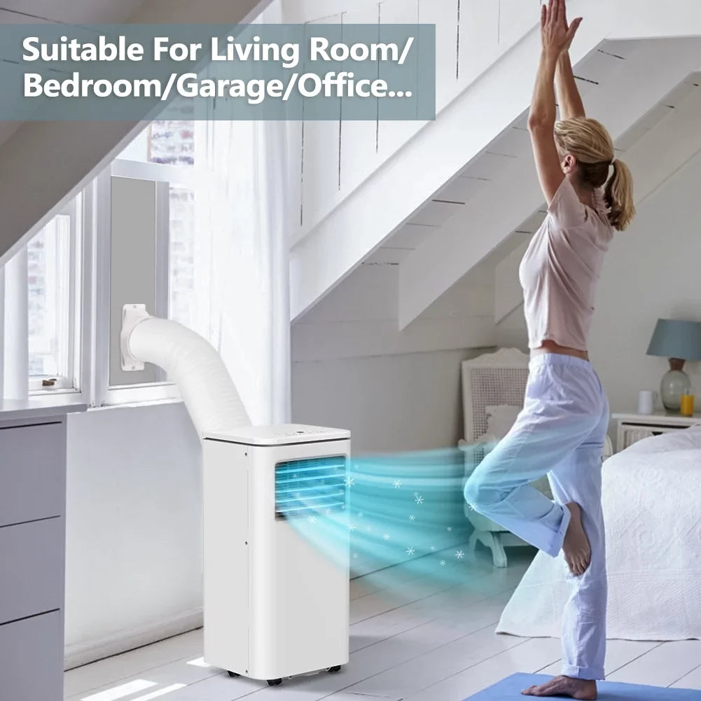 Fan Portable Kit BTU Conditioner AC NPL-06C Indoor Room Freestanding Air Unit Dehumidifier Window Remote 10,000 Bedroom W/ LifePlus