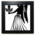 Virgo Sign Constellation Tabletop Picture Square Wall Black Zodiac Frame