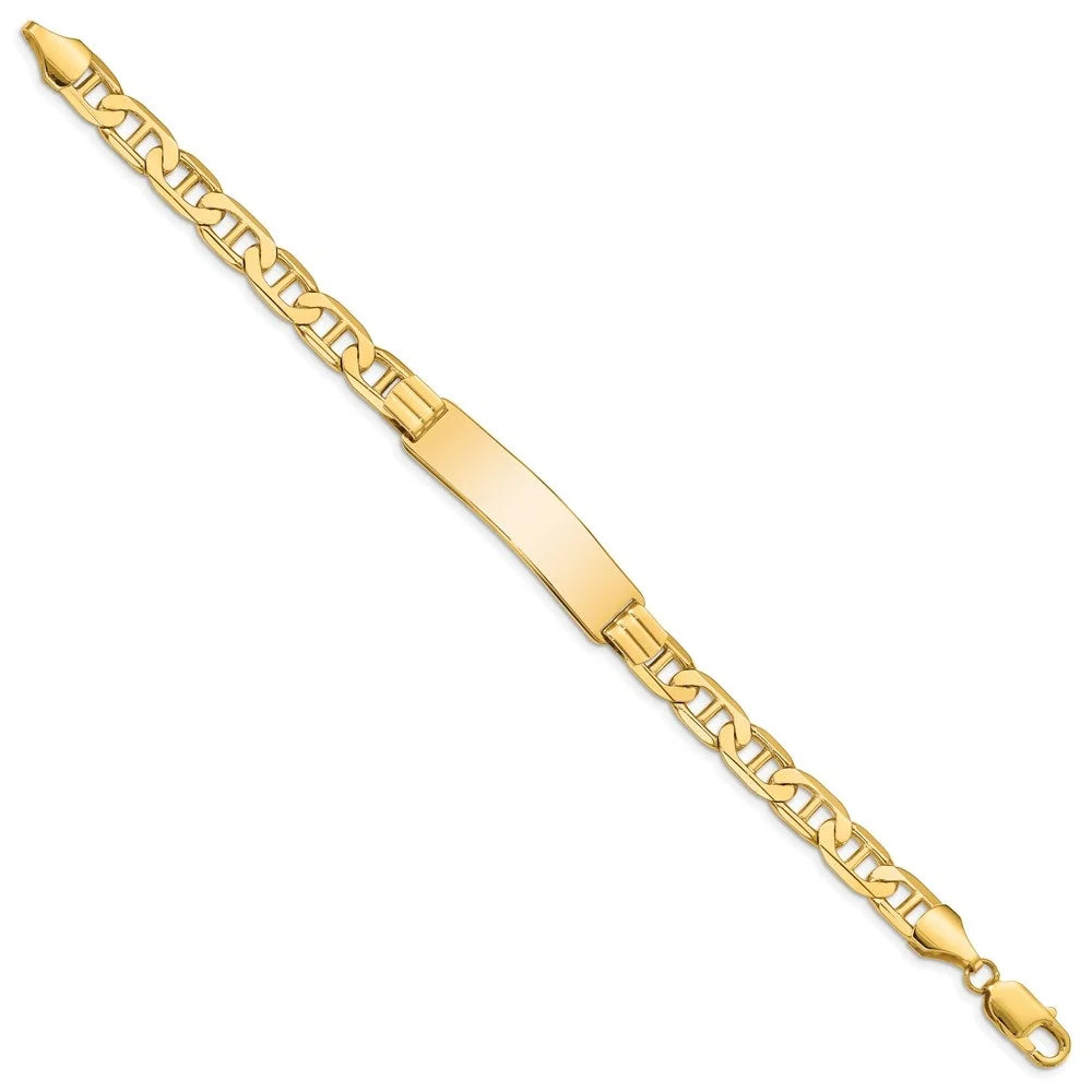 14K Gold Auriga for 8 Anchor Yellow Id inch Jewelry Fine Link Women Bracelet