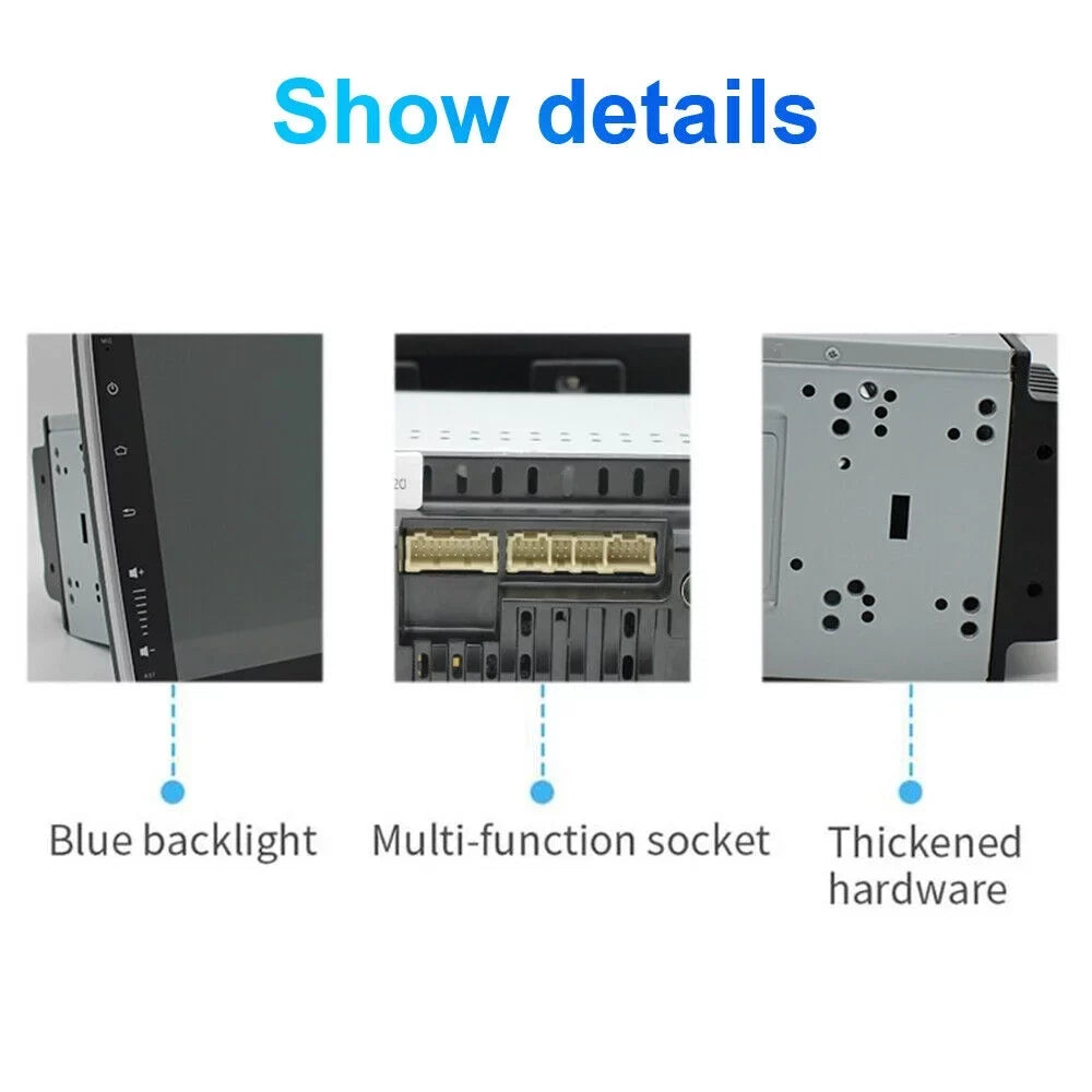 GPS Dual Android Screen Wifi 9.1 Din On-Board Navigation Touch Player Jahy2Tech Inch 10