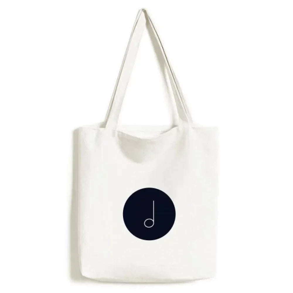 Notes Canvas Satchel Music Relaxed Shopping White Handbag Tote Black Mim Bag