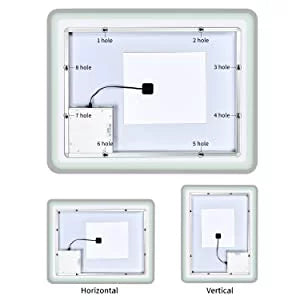 Deluxe Mirror 28 36 Large Bathroom CoSoTower LED with x White/Warm Anti-Fog Transparent Dimmable Vanity Inch Wall Makeup Simple Light（Horizontal/Vertical）,