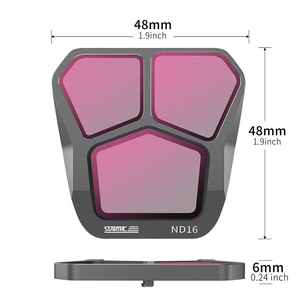 Mavic Pro Material ND8ND16ND32ND64 Filter Liquidproof Lens Filters -reflective Coatings 4-Pack AGC Optical 3 Scratch-resistant with Compatible Glass Docooler Aluminum