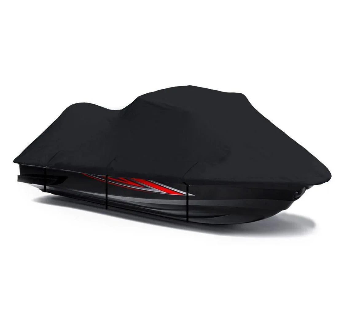 1997 Compatible 600 Cover 648 111" BLACK Seater Cover Cat Tiger JetSki 2 Shark Carlo Jet 1996 for Ski DENIER Monte Arctic