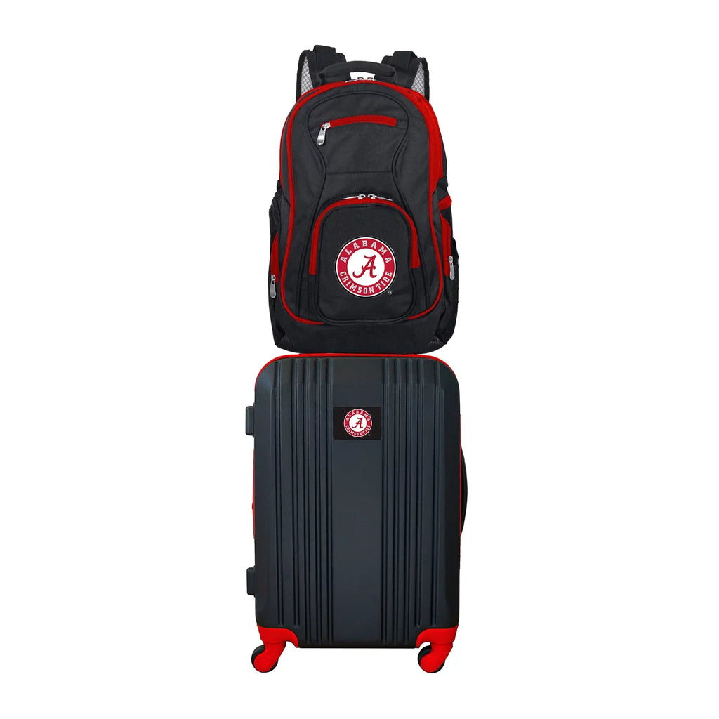 Set Crimson and 2-Piece Backpack Luggage Alabama NCAA Tide