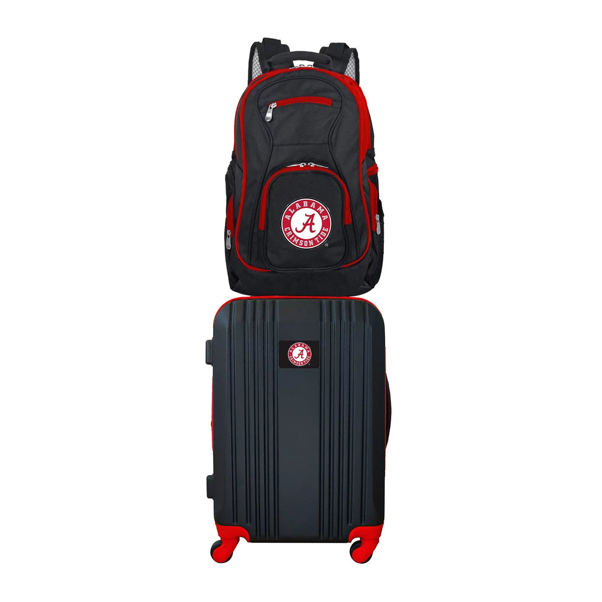 Set Crimson and 2-Piece Backpack Luggage Alabama NCAA Tide