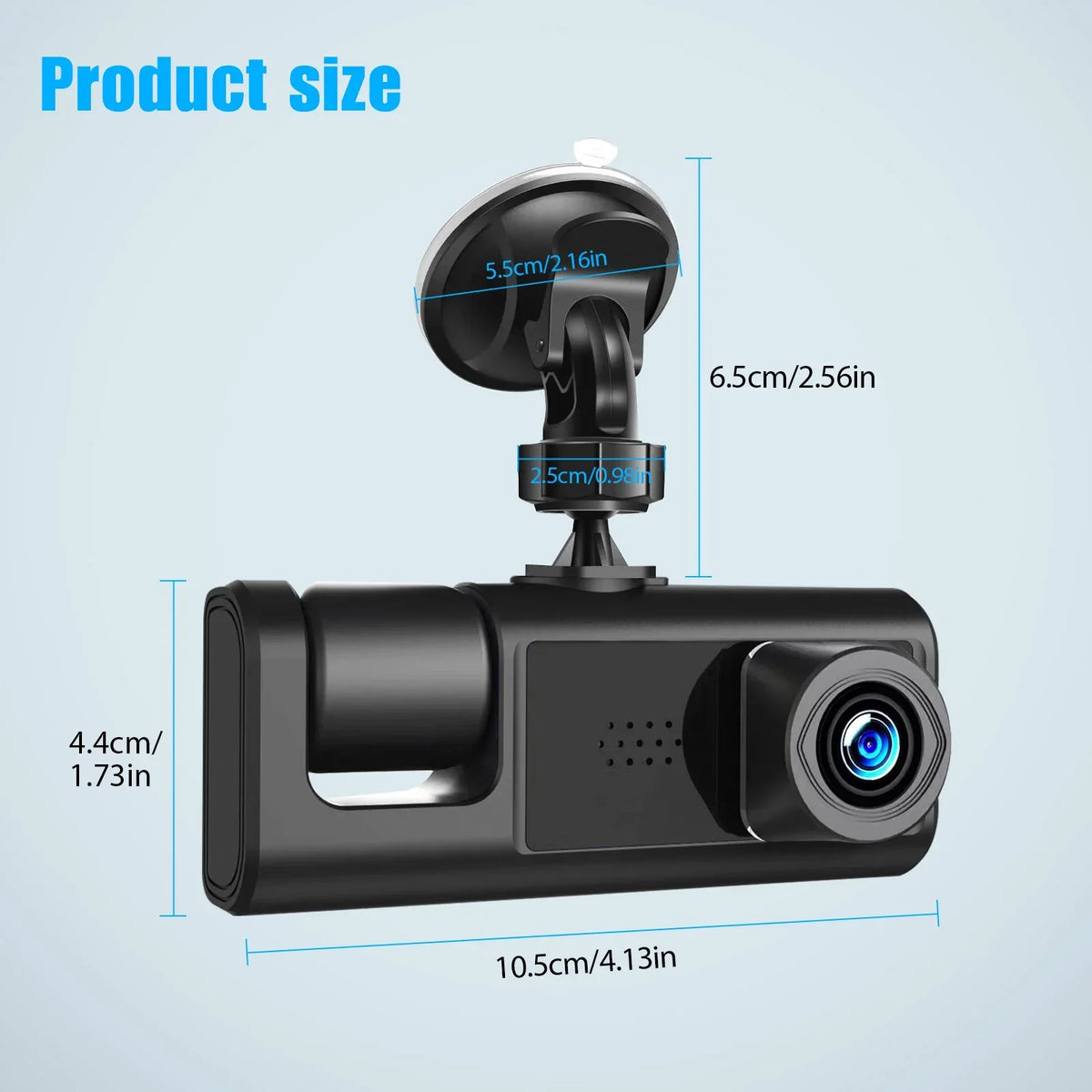 Night Cam Triple IR Camera Inside Dash Rear W/32GB 1080P Front Dual Cam, Dash DVR 3 Camera, Inside Driving TF Recorder, 3 Dashboard Channel Backup G-Sensor Card, Way Car Vision,