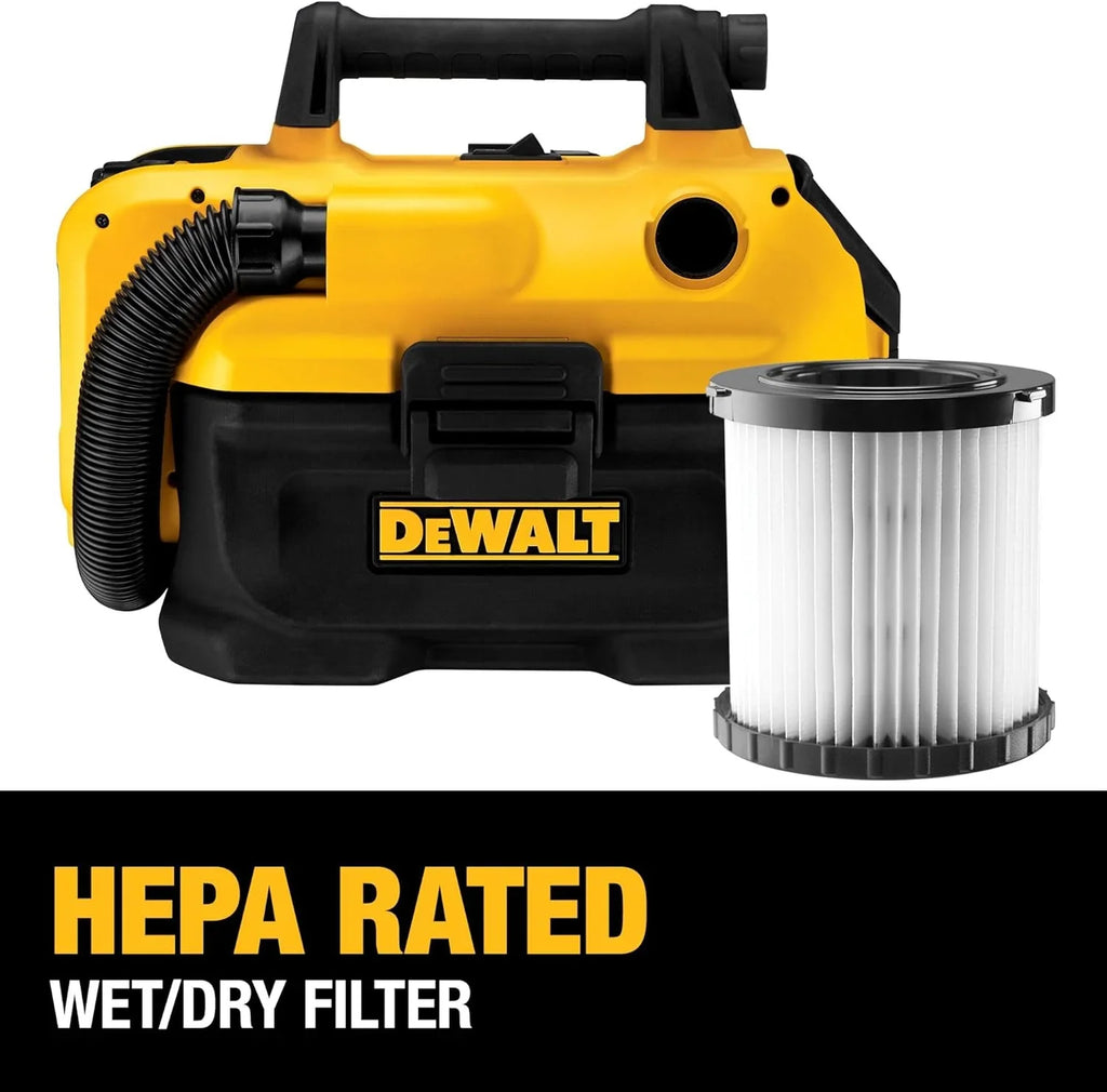 20V Tool 12.80 x Wet-Dry Cordless Yellow, (DCV580H),Black, Only Inch 17.10 12.30 Inch Vacuum, Inch x MAX