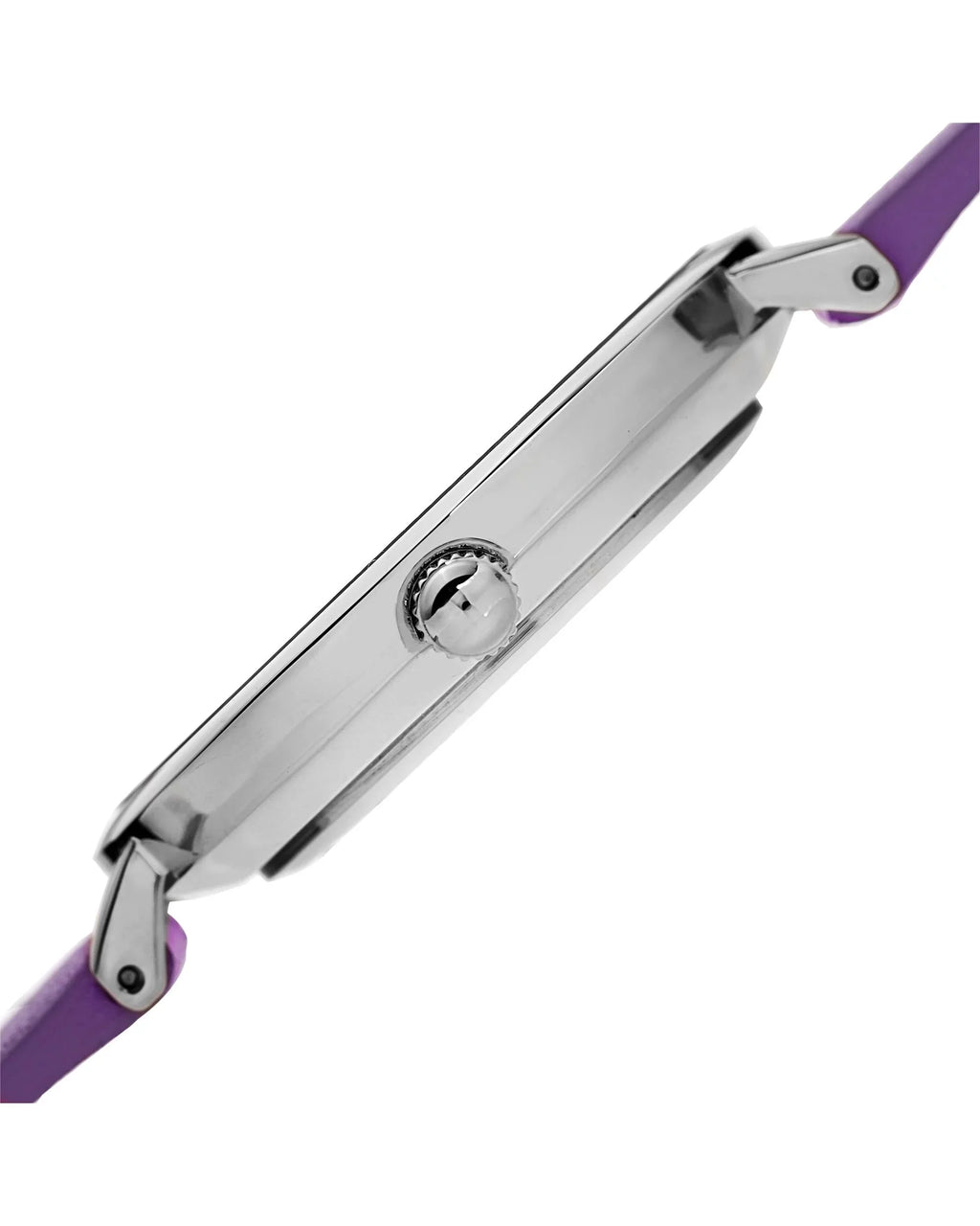 Purple Women's Band with Leather AS8187 Silver-Tone Watch