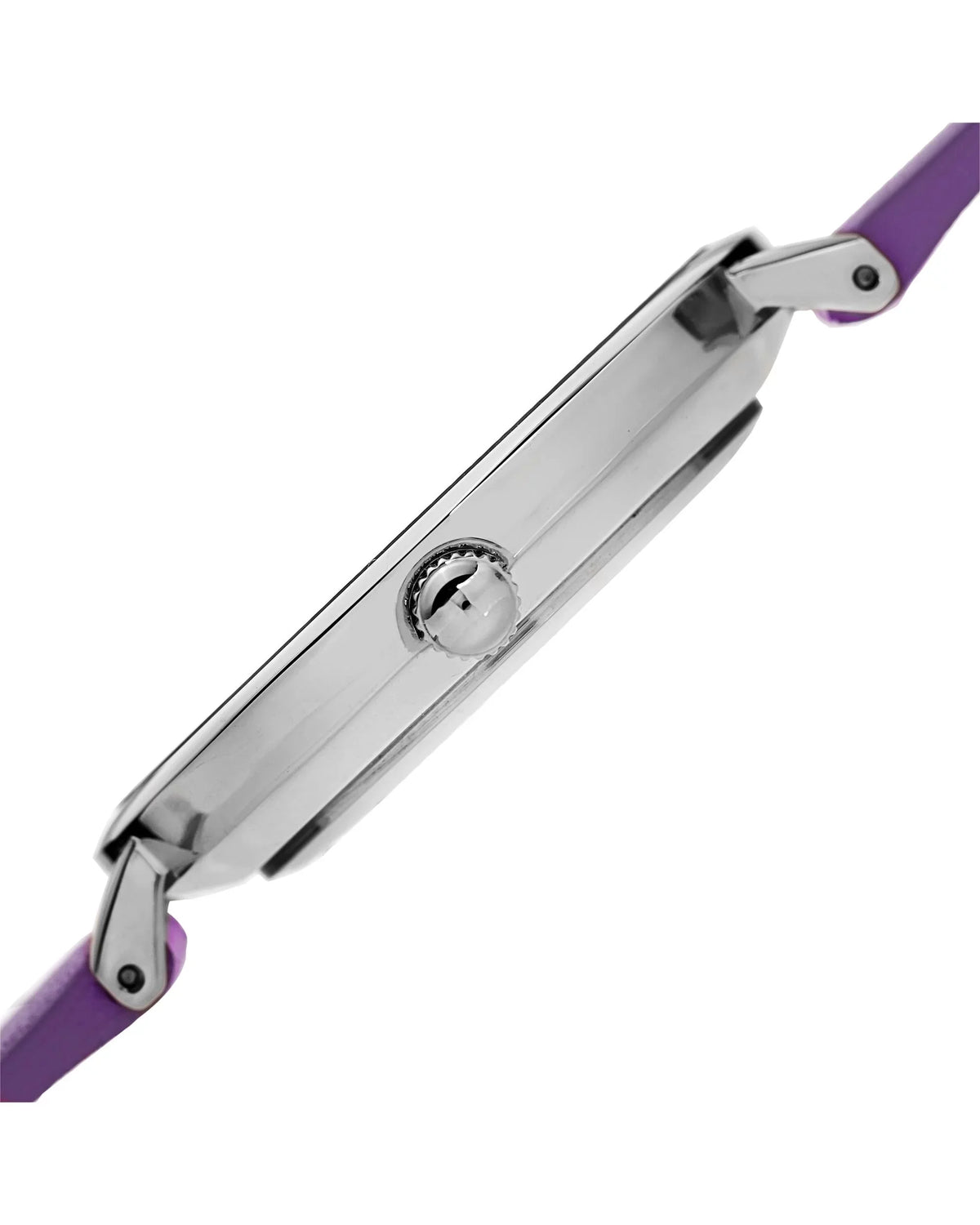 Purple Women's Band with Leather AS8187 Silver-Tone Watch