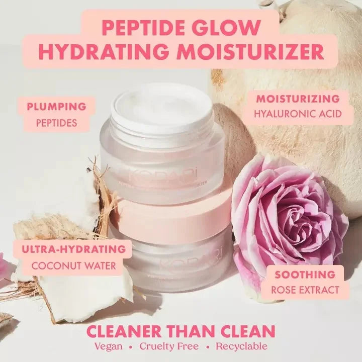 Fine Helps Face Face and Oz Anti s Glow Lightweight Wrinkles, Fl Vegan, Lotion, Peptide 1.7 Moisturizer, Cruelty Smooth Moisturizing Collagen, Aging, Hydrating Cream Boosts Supports Kopari Free,