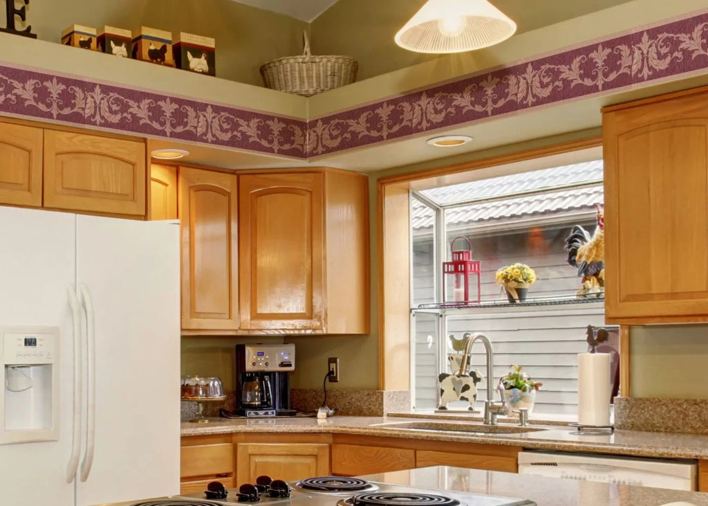 Concord Bronze, 7 Bedroom, Damask Room by for 30150 Victorian Gold Wallpaper Wallcoverings 15 Pattern Inches Feet Border Design Red Living Leaves