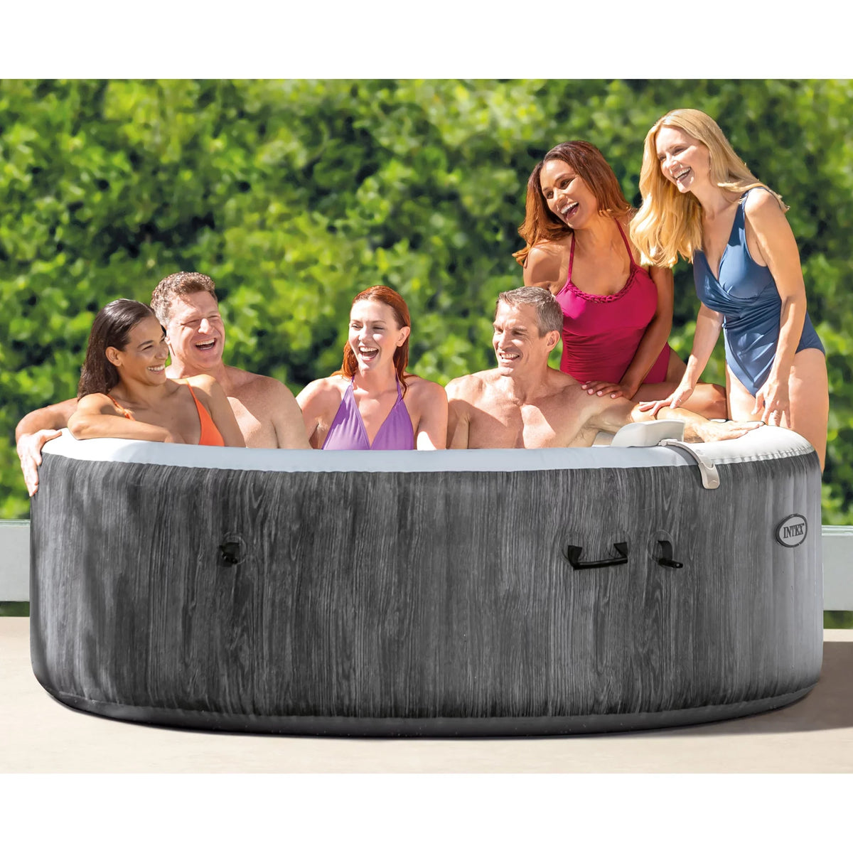 Intex + Hot Pack) Tray Intex (4 Tub Plus Accessories Inflatable PureSpa