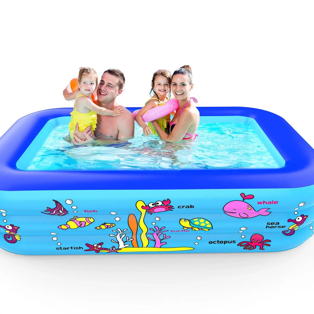 Children's Large 3-Story 83 Inflatable inch, Pool Family * Lounge 26 Pool Swimming 57 *