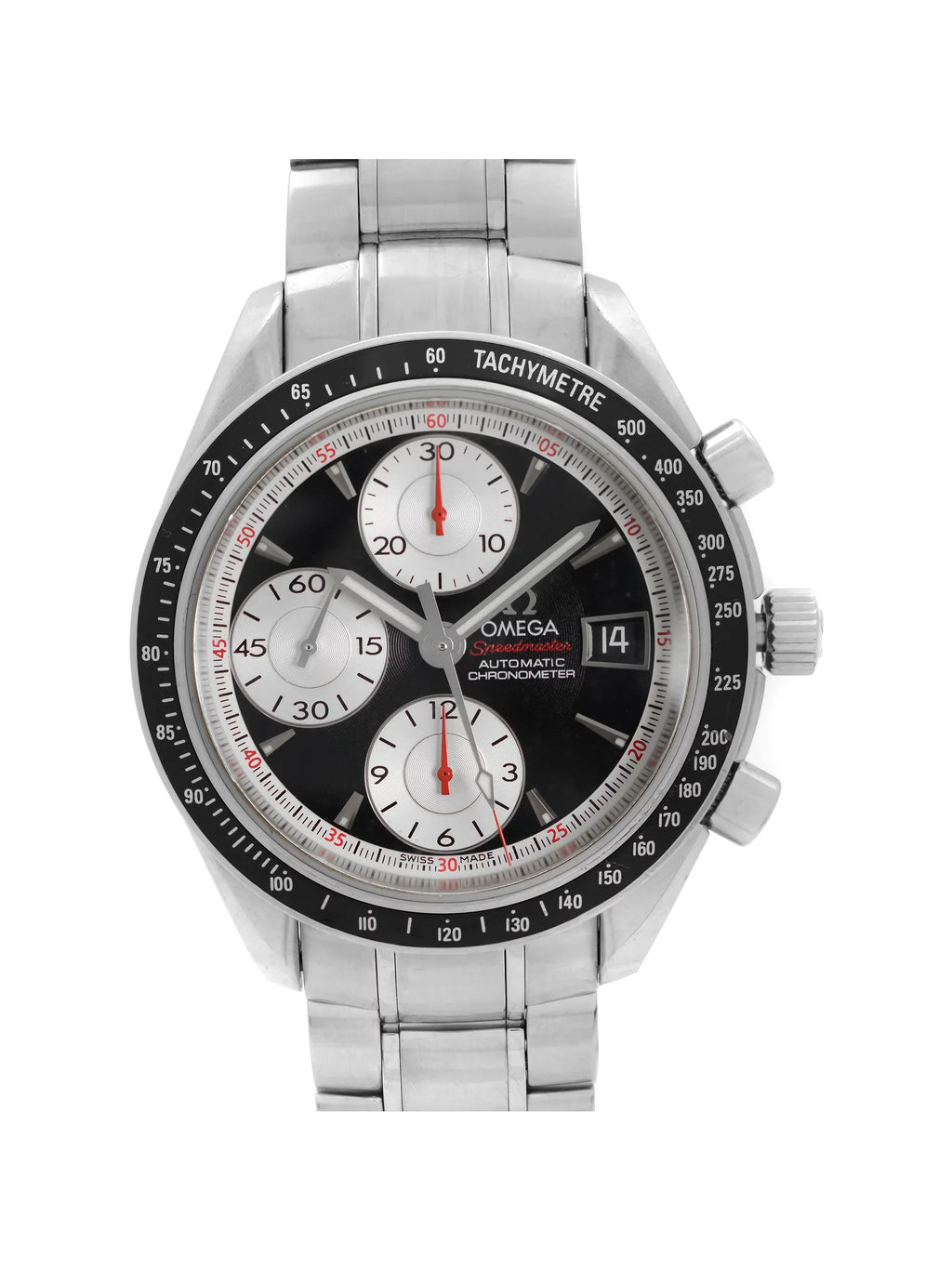 Panda Mens 3210.51.00 Dial Steel Automatic Black Speedmaster 40mm Watch Omega