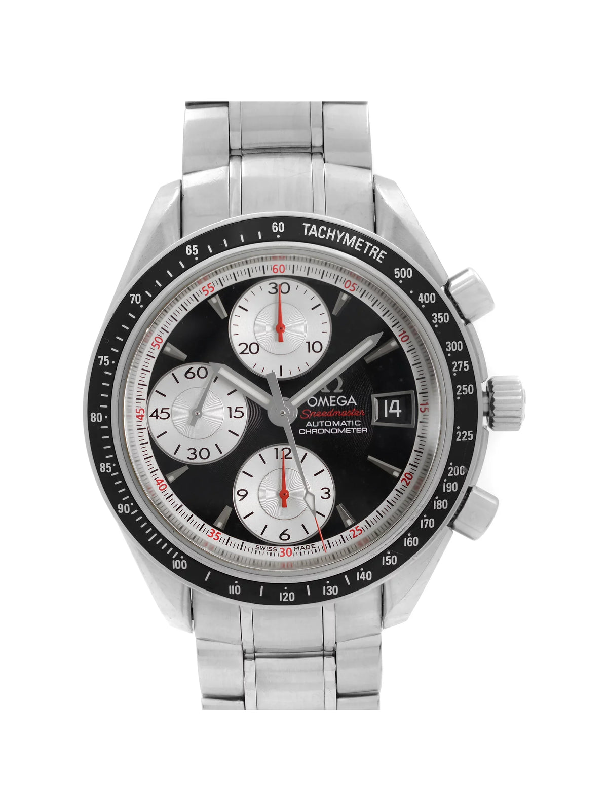 Panda Mens 3210.51.00 Dial Steel Automatic Black Speedmaster 40mm Watch Omega