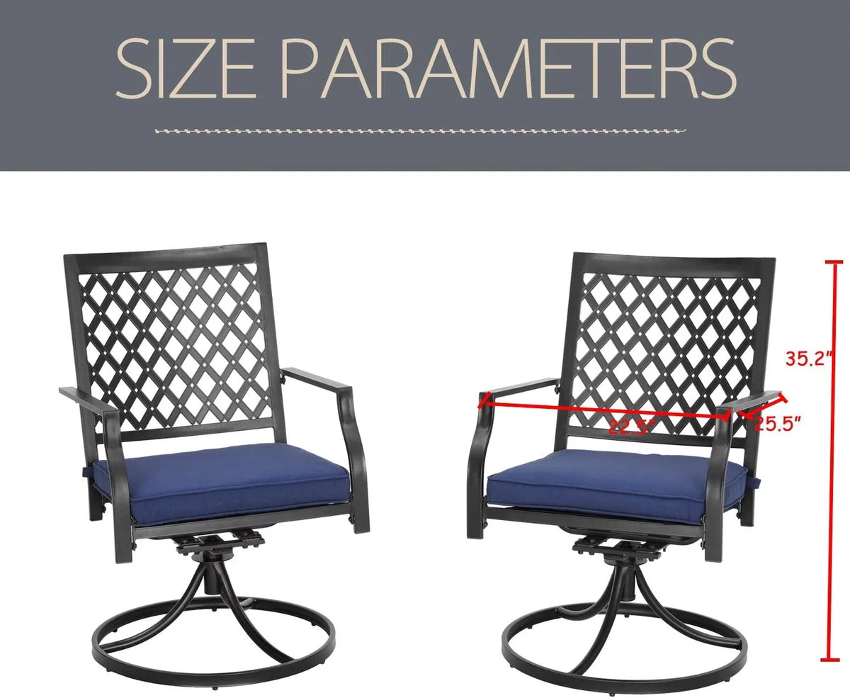 Outdoor With Patio Rocker  Chairs Dining Of Furniture Cushion Set 2 Chairs Swivel