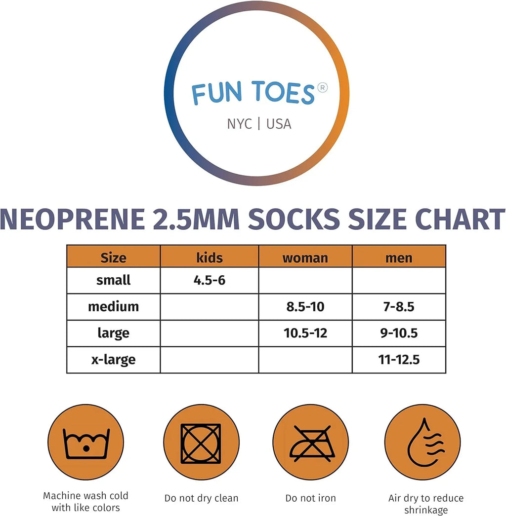2.5MM Jet PAIRS Scuba Diving, Sports FUN skiing Neoprene Socks 2 Snorkeling, Fin Women for Liquid TOES for Men Socks Paddling,