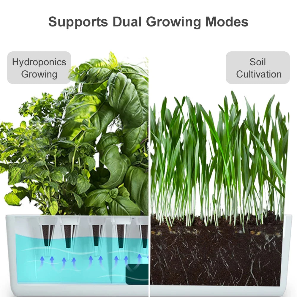 Pods Smart Smart Garden 15W Height Lights Grow Leyfeng 9 Kitchen Timing System Home Herb Adjustable Automatic 2L Tank Growing Indoor Kit Liquid Liquid Hydroponics LED Office with for Pump