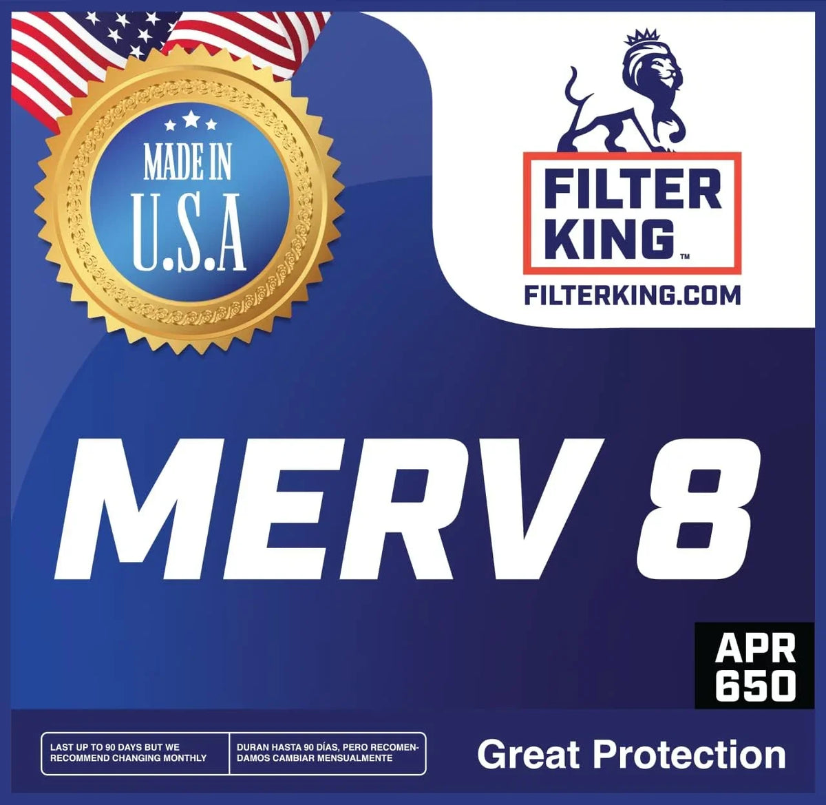 USA | x HVAC x King Air Size: Actual 28x66.5x1 Furnace Filters | 4-PACK IN A/C Filter 66.5 | 28 MADE .75" Filter | 8 MERV Pleated