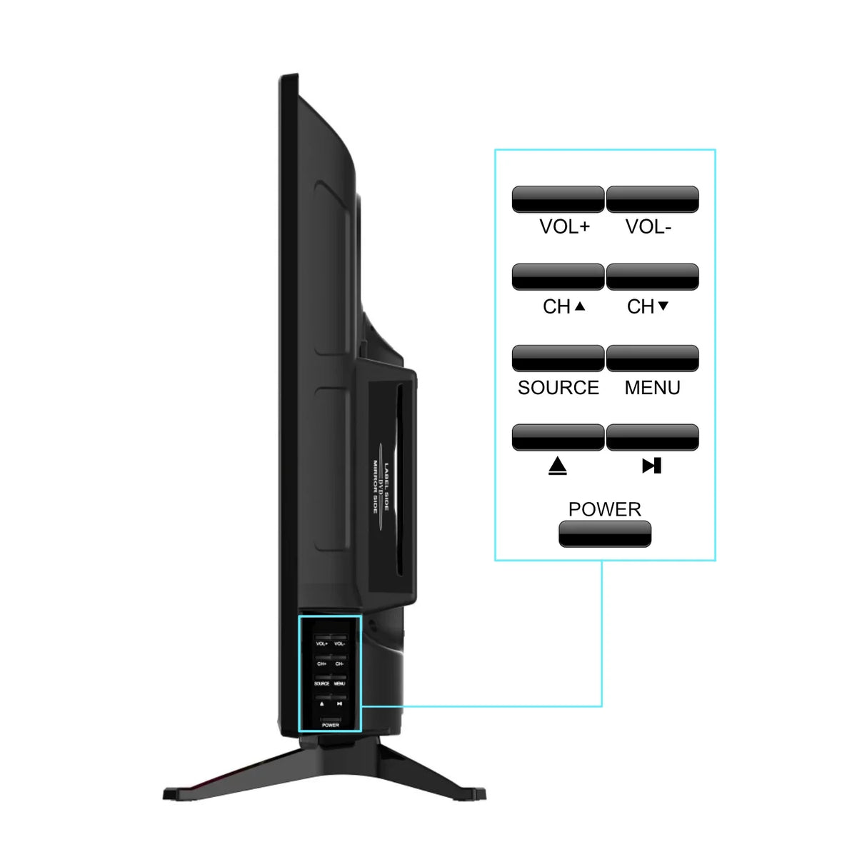 Built-in 32" Class HD Sceptre Player 720P E325BD-SR LED TV with DVD