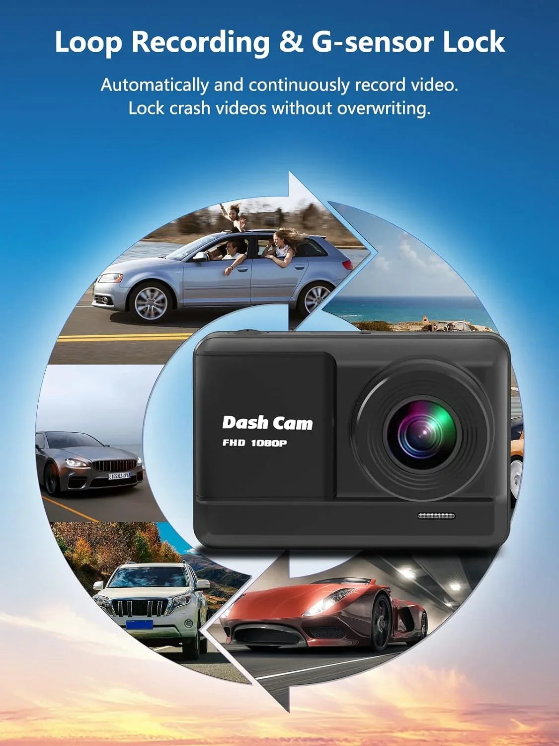 Recording, Screen, Loop Lock, Rear, 2 Dash Dash Mounting Cam Ways, Car,Motorcyle,Balls 32GB with 2.45 Full Monitor 1080P Night IPS WDR, HD Vision, Parking inch and Front Mini Accident SD Cam Card,