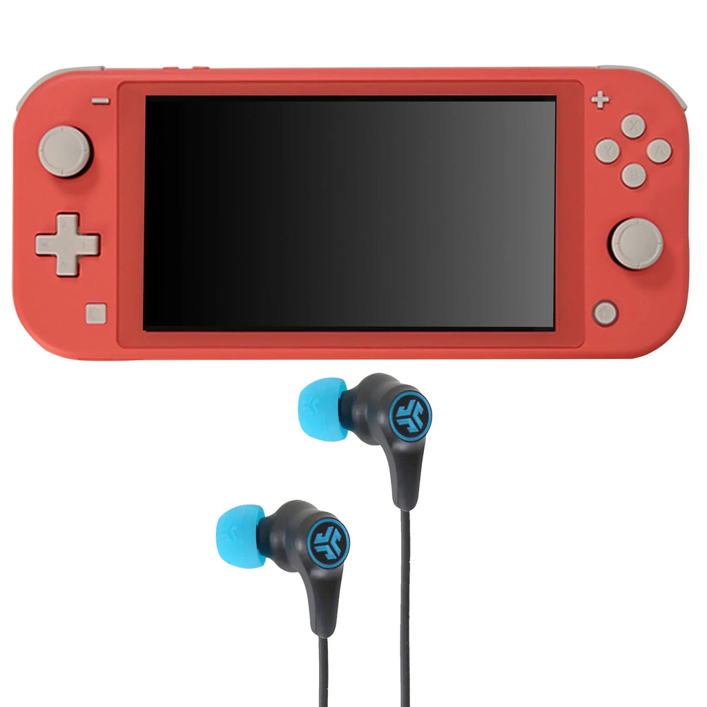 JLab Bluetooth Nintendo Lite Play (Coral) Switch Black/Blue Gaming with - Earbuds Wireless