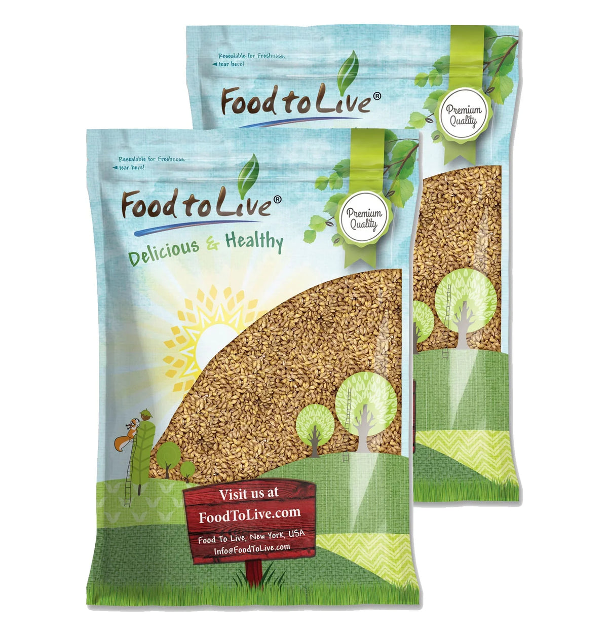 20 to Pounds Food — by — Barley, Raw, Hulled Live Vegan