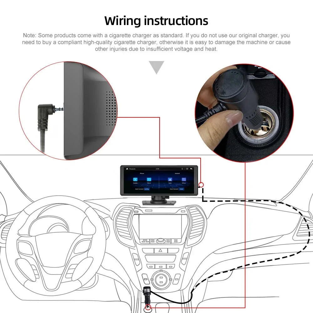Navigation, Radio Bluetooth,Backup Multimedia AUX, Touch with Android Recorder Player Car Screen Wireless Camera, Receiver Stereo Polarlander Carplay 9.3 Audio Car Inch Car Apple TF, GPS Play Auto,