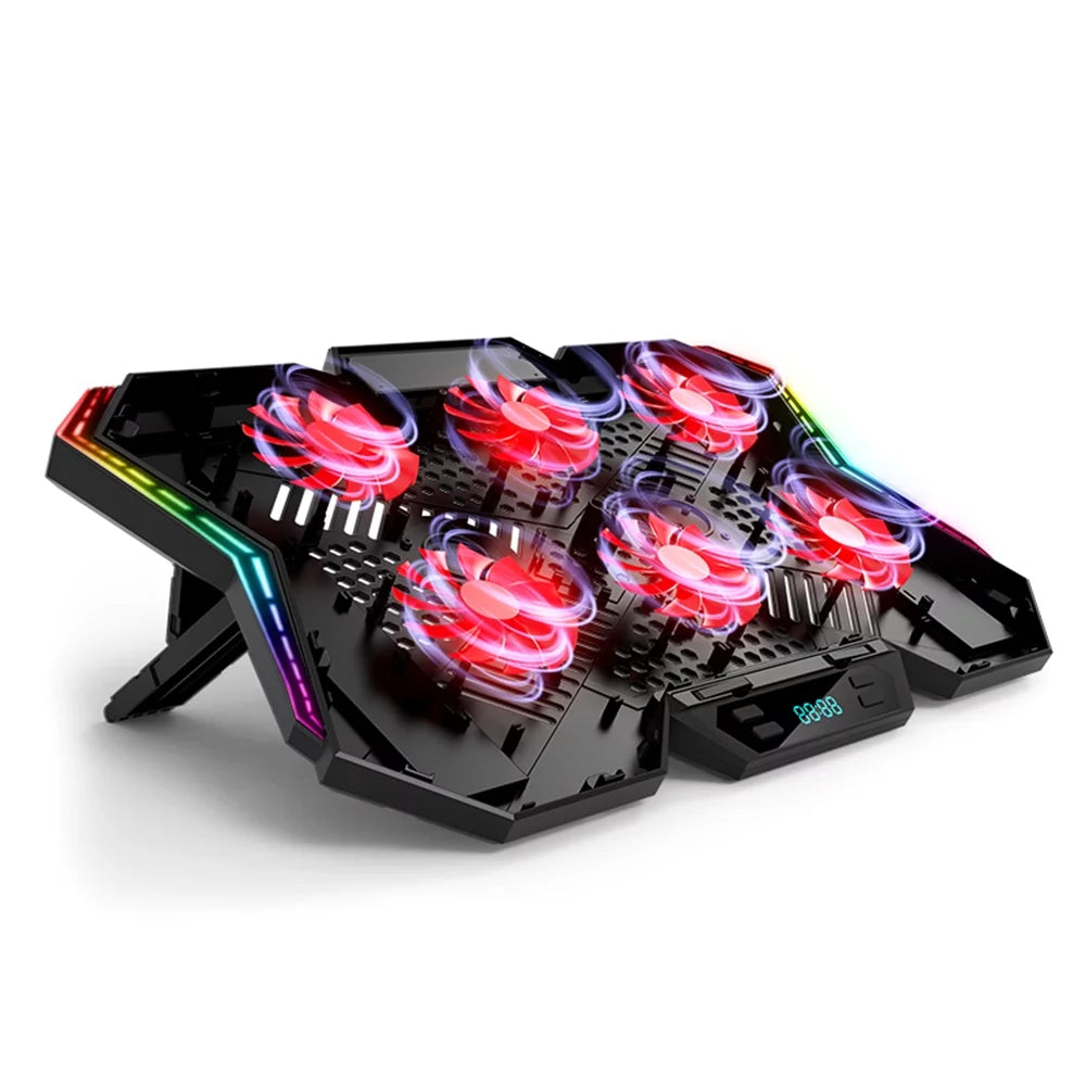 Adjustable Laptop Mute 6 Design Fans, with Stand Wind K40 and Speed, COOLCOLD Cooler