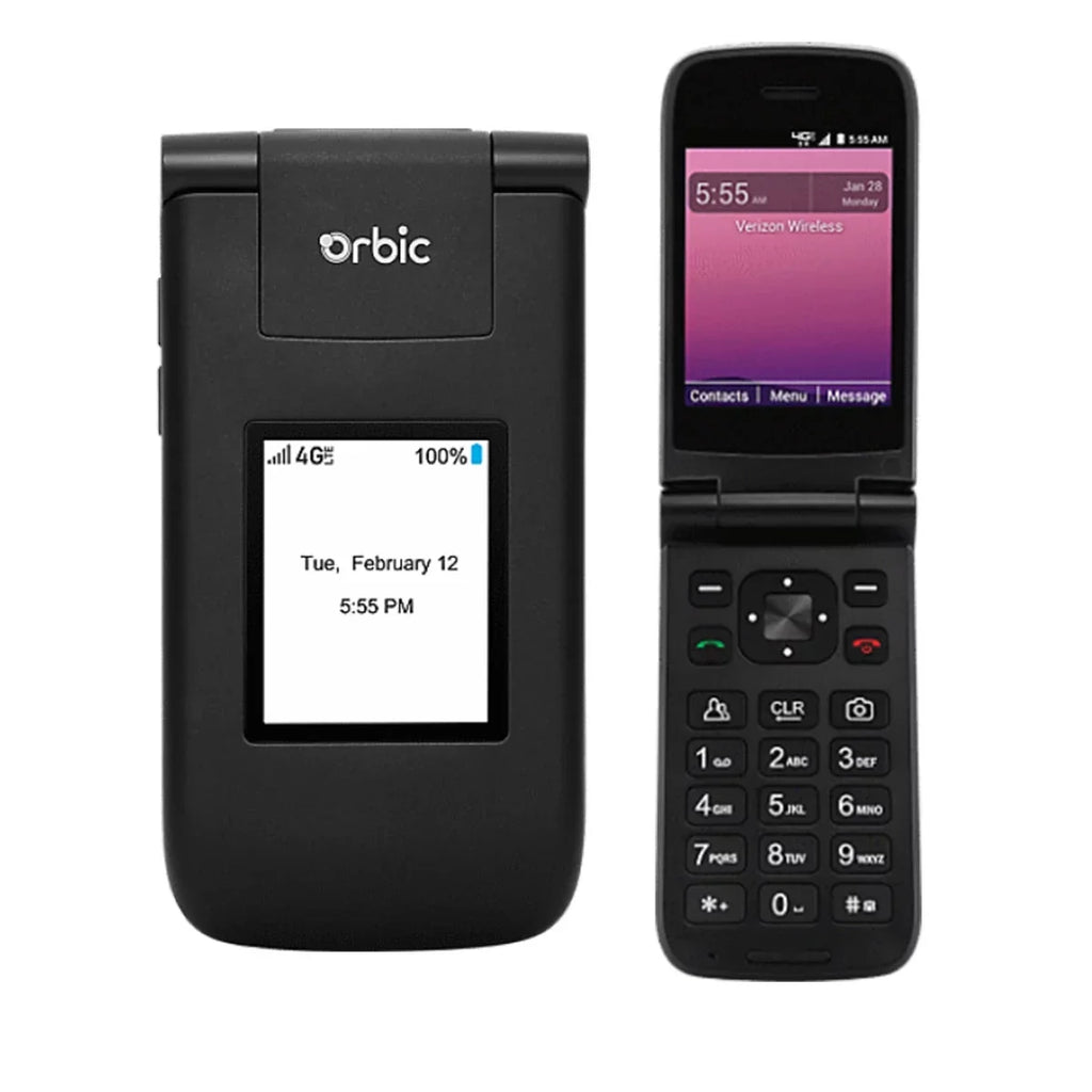 Restored Postpaid/Prepaid Orbic Camera Phone 4G V Journey Verizon Unlocked Flip - 2MP (Refurbished) 2210L Black LTE
