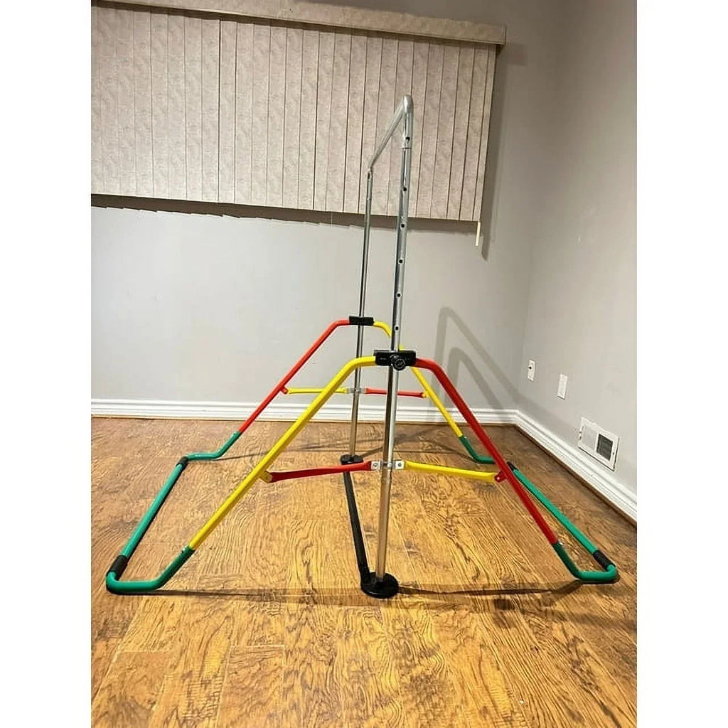 Home for Kids' Monkey Folding Playground Equipment - - Boys/Girls Horizontal Bar Expandable - Gymnastics Kip Training for Height-Adjustable Bar Bar (Red/Yellow) Bar Gymnasts Junior