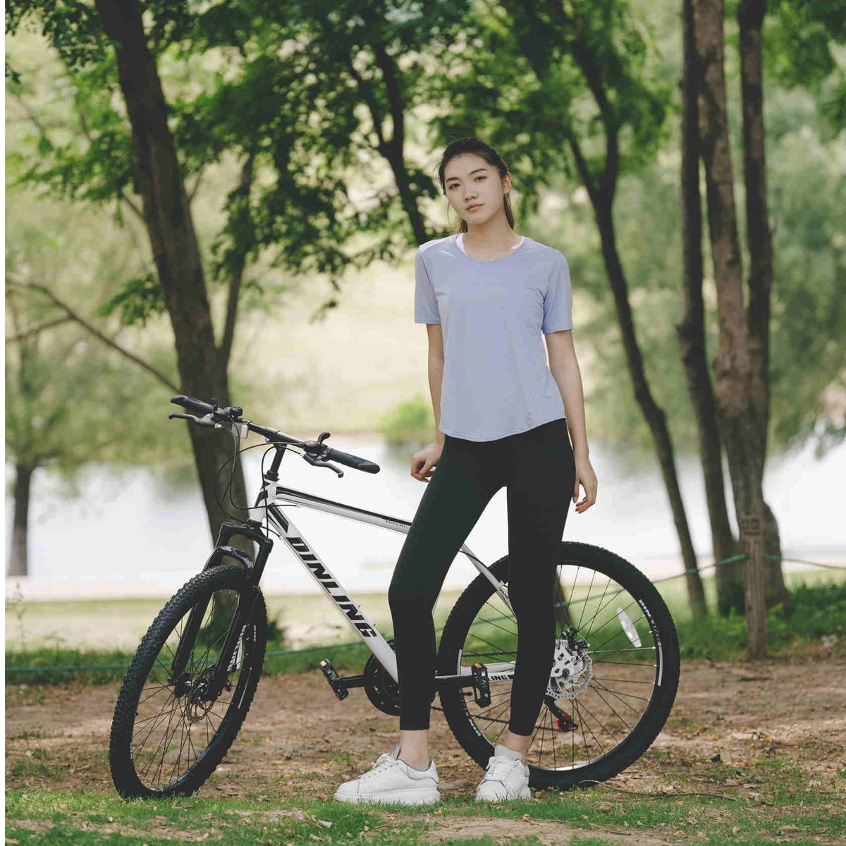 speeds wheel, Hybrid Black-White Bike, Mountain 21 26-inch Dinling Road Bicycle,