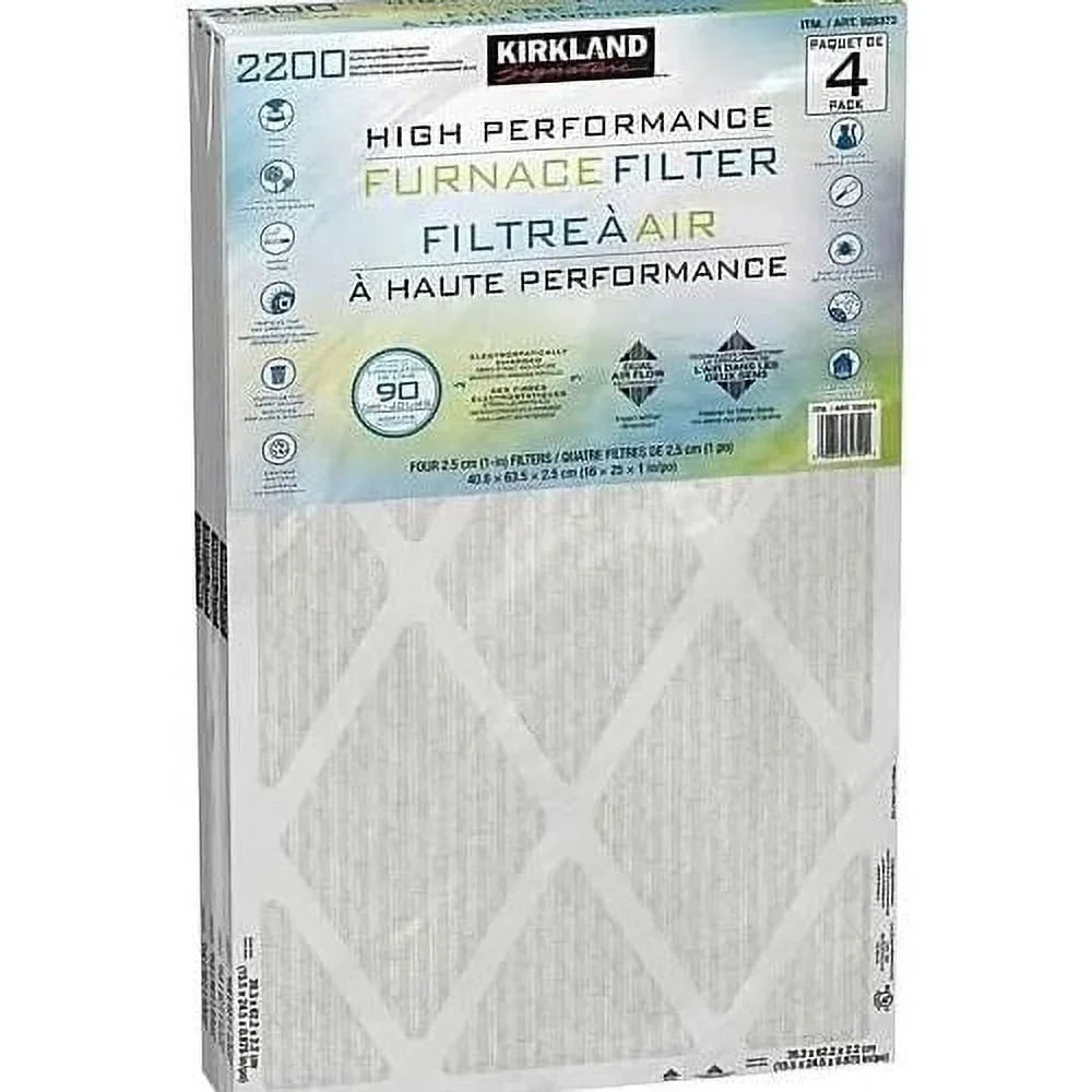 4 - Filter, Airflow Technology Microparticle (16X25x1) PACK 90 Performance 2200 Day Dual - Reduction High - Furnace Allergen Performance