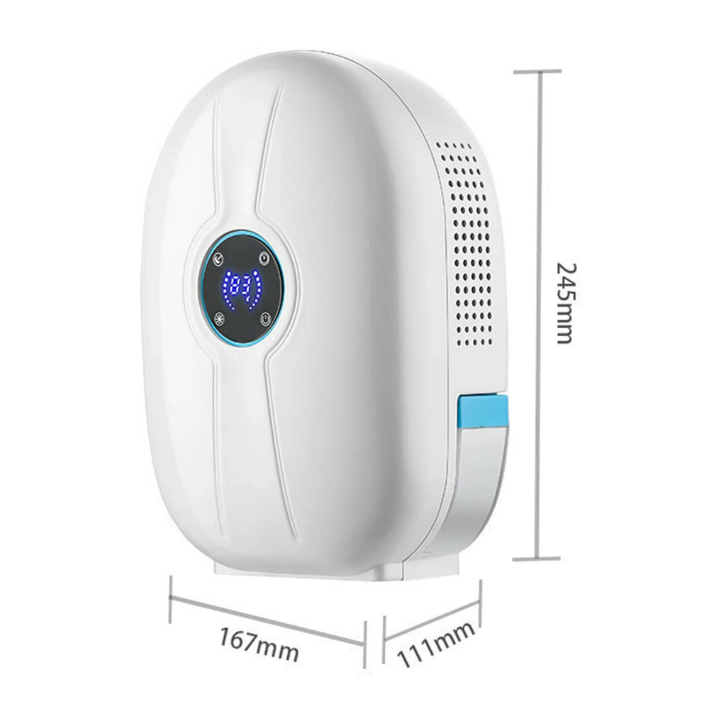 Fichiouy Portable Mute White Mini Air Control Moisture 500ml Remote Absorber Dryer Dehumidifier Home with