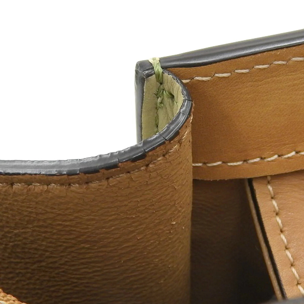 A03 15LK green CELINE 167793 micro (Good) luggage shopper beige tricolor mint handbag Pre-Owned Celine