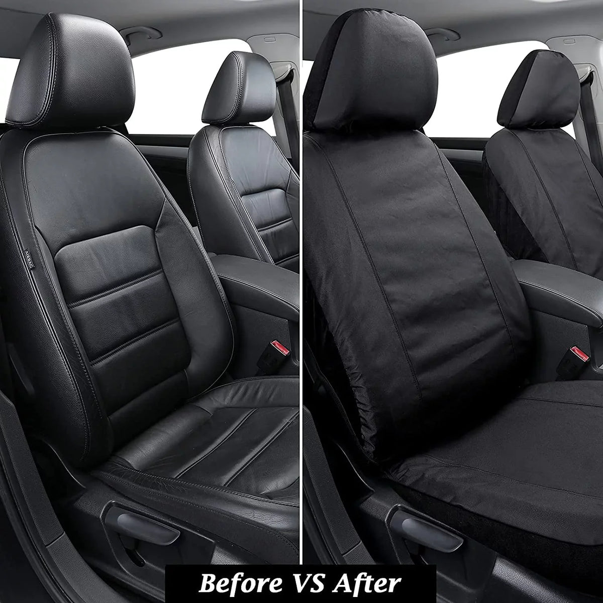 for Protectors, Black Front Covers Coverado Covers Vans, Cars, and Seat Oxford Seat Fit Sedans, Most Auto Liquidproof 2PCS Trucks for Universal Seat SUVs,