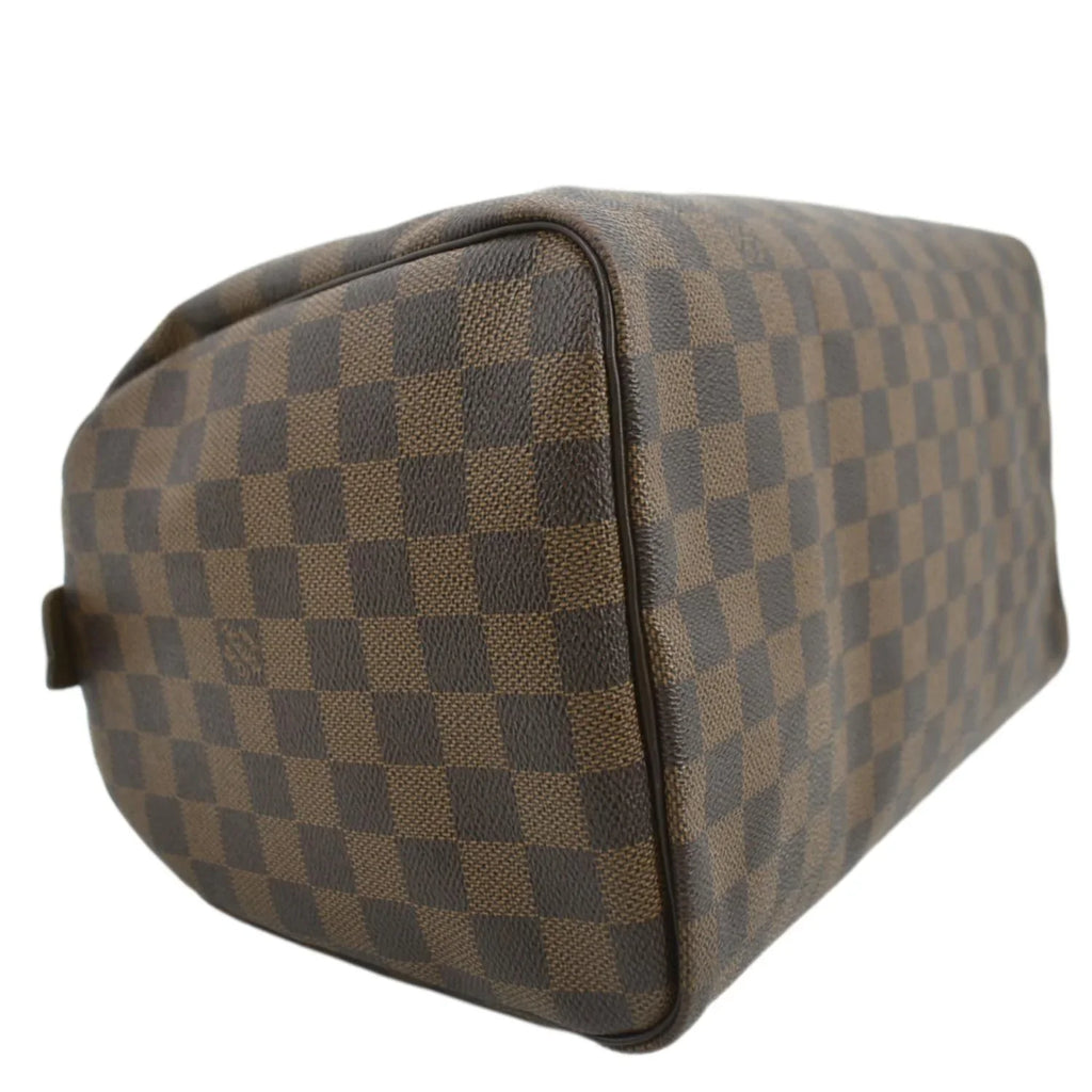 LOUIS Satchel VUITTON Bag Damier Ebene 25 Speedy Brown Used