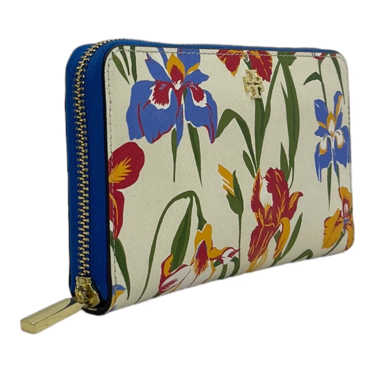Wallet Floral Flower Continental Painted Tory Iris Burch Bag Multi New in Zip