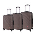 Set Plastic Luggage Royal (IUROYSML-BRO) 3-Piece InUSA Brown