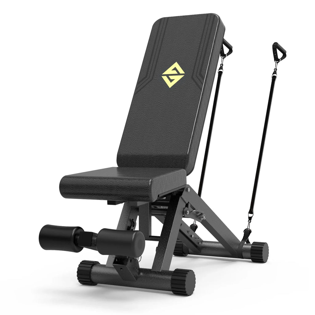Foldable Full Body Training Bench, Bench Pounds Home Adjustable Strength Weight for Gym Benches Workout, for Set 880 Incline Capacity