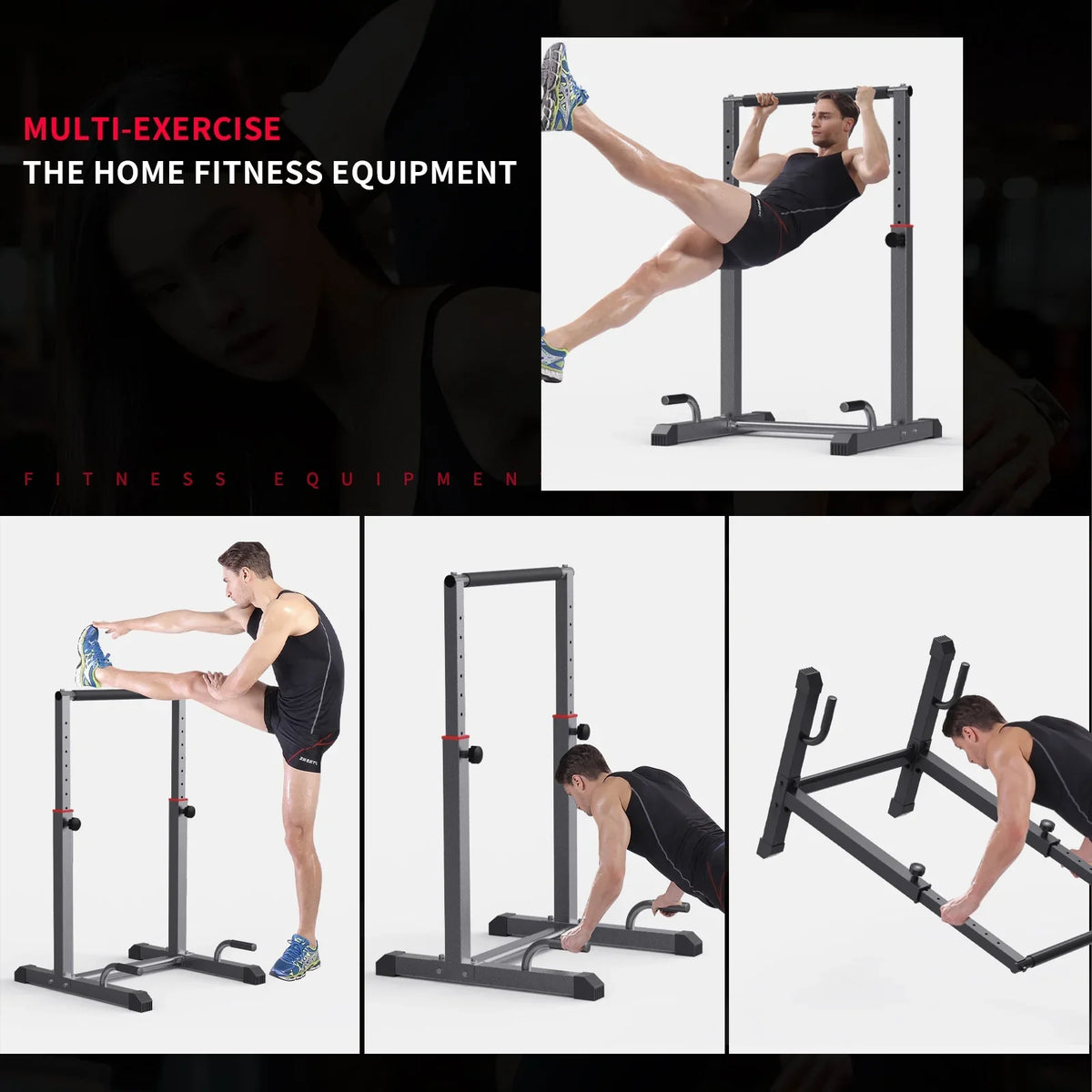 Dip Body ZHICHI Full Parallettes Workout 9 Heave Adjustable, Bars Bar Fitness,Functional Z Duty Station Set, Level Dip Station 1200lbs for
