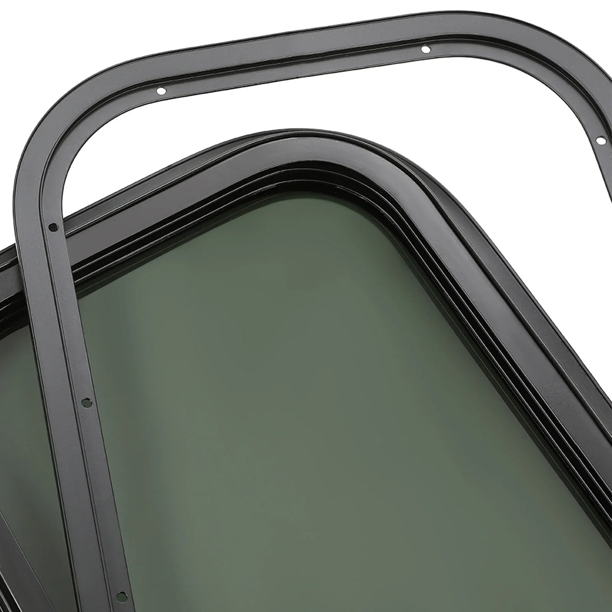 Powder Coated Window Steel Vertical Universal Black Kojem Rip-Up for Glass Camper Cargo Trailer RV
