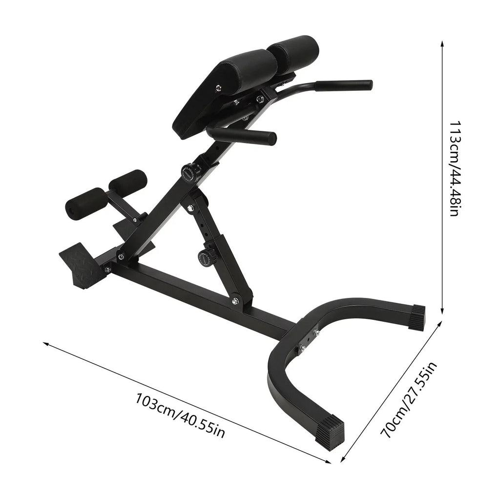 Tilt Hyperextension Angle Extension Back Position Machine, 150kg/330lbs Angle Chair W/ Height Adjust Roman Bench 5