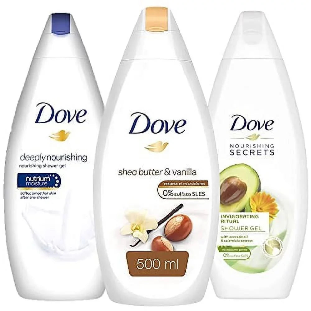 Glowing Pack Each, Avacado Body Ounces And Dove And Lotus Ritual Variety Invigorating Natural Skin, Butter, Moisturizers, Count. 16.9 Softening For Ritual Pampering Flower, Shea Oil 3 Wash,