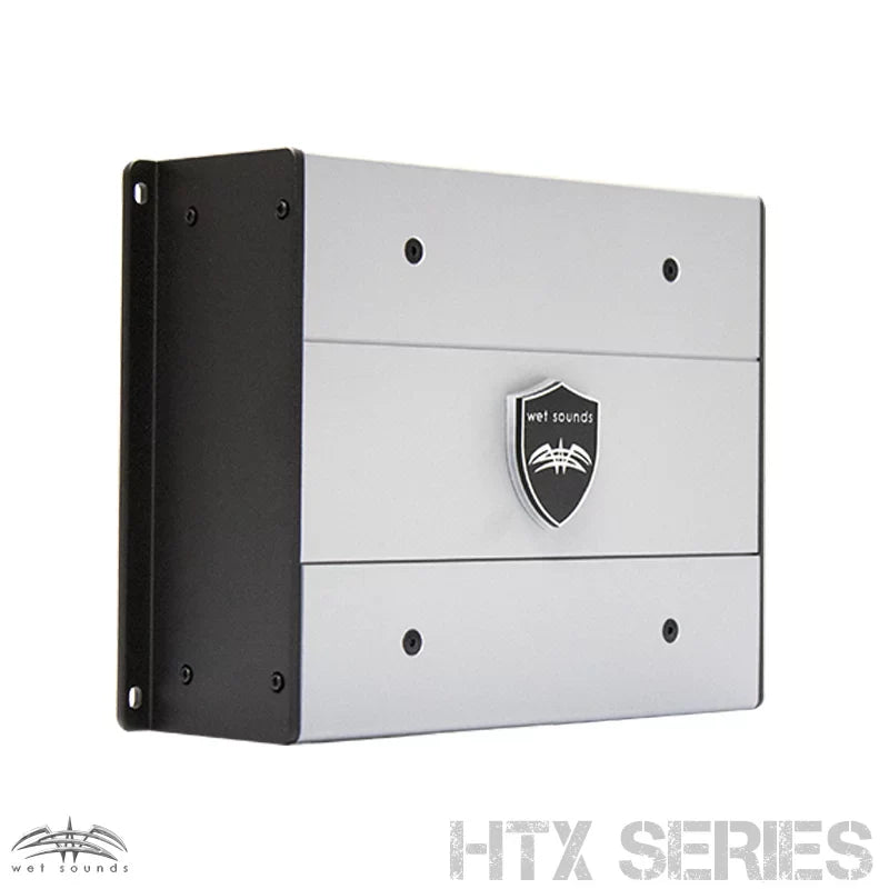 Tower HTX2 & 600 Watt 8" with Steel Sounds Clamps Wet MINI Black Stainless Amplifier Fixed ICON8B-FMINI Speakers