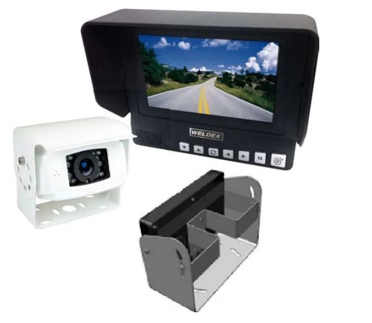White Grade WDRV-7041M-UPG, & Up Package Color Camera Black Back-Up to LCD