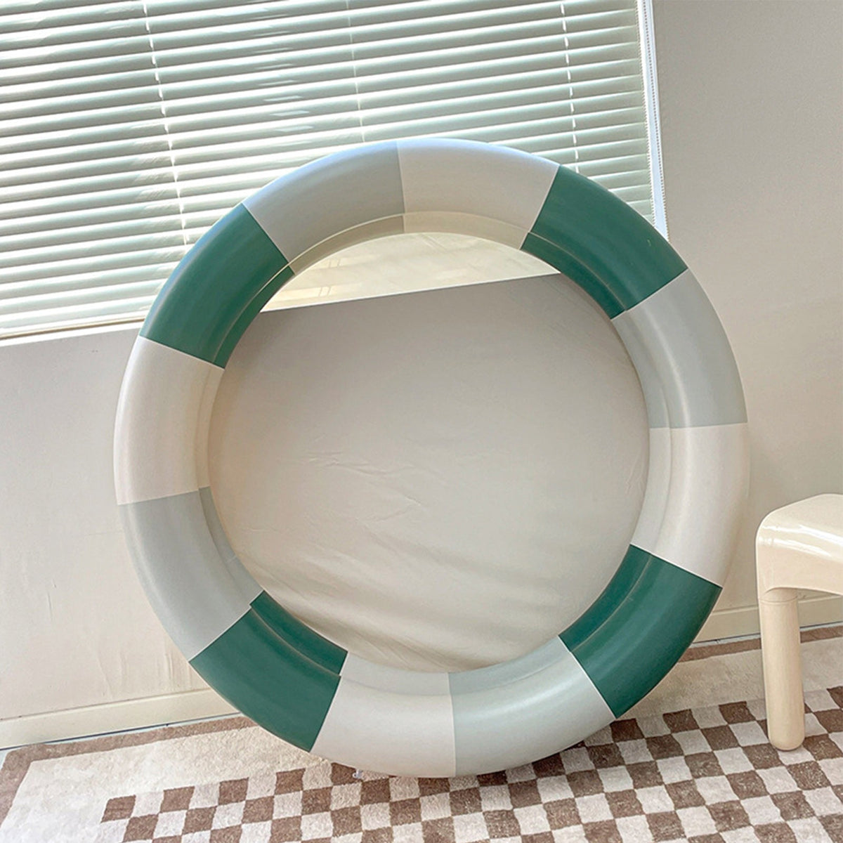 Blow Buumin Design Inflatable  Pool Up Liquid Retro Thickened Cute Baby Pool Swimming Family Green Pool