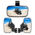 Compatible 1.75"-2" Rear Set X3 Bar Clamp Mirrors with 1000 Center Polaris 900 Can-Am View UTV RZR Mirrors